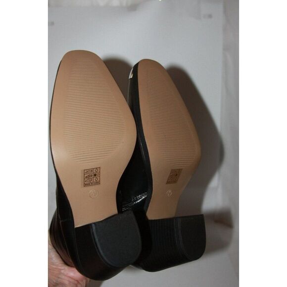 Nasty Gal Kick Start My Heart Women's 7 Black Faux Leather boots - New - Picture 7 of 7